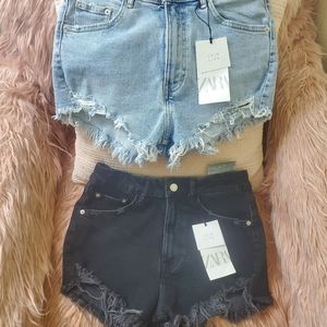 Zara high rise shorts